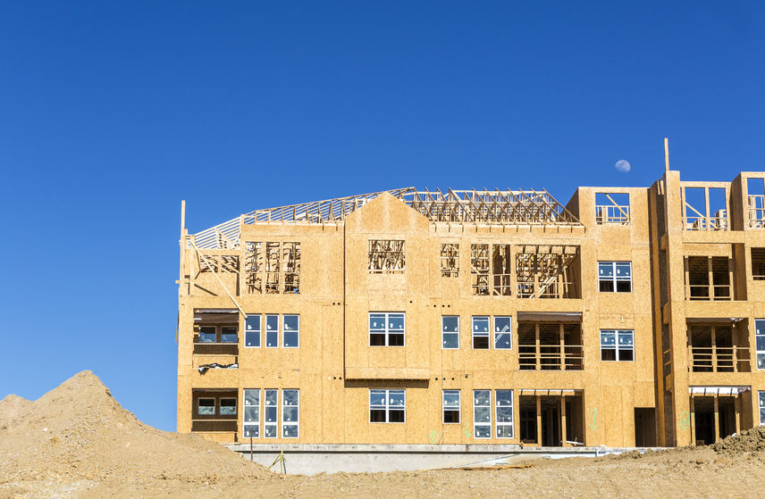 Big multifamily housing under construction