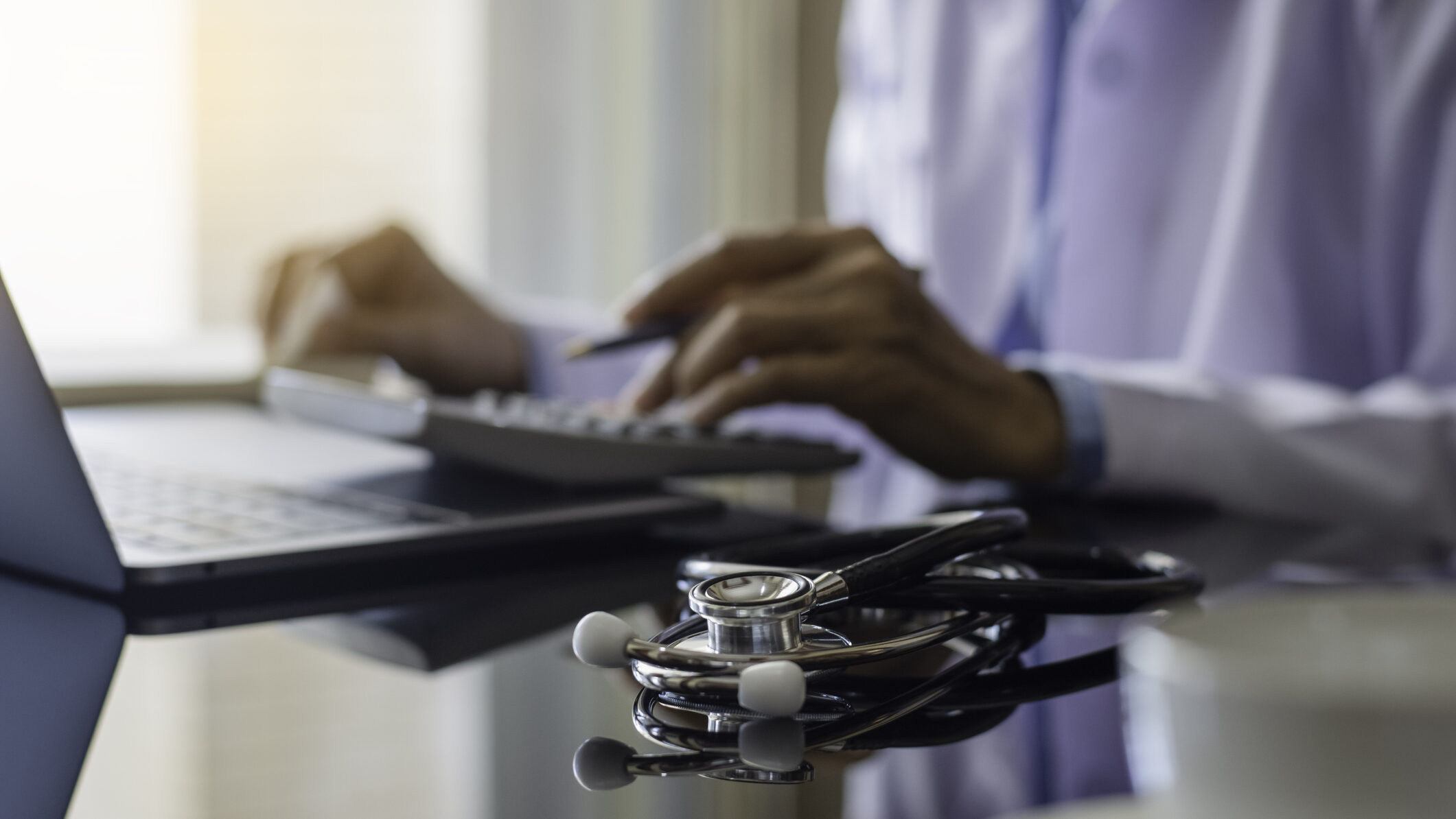Doctor in white coat