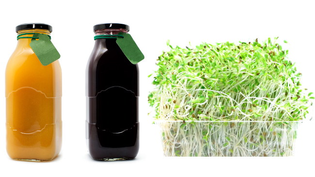 sprouts and juice
