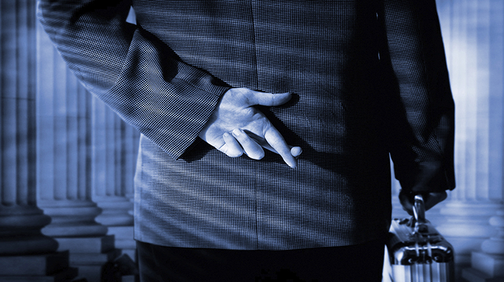 Corporate Fingers Crossed Sized