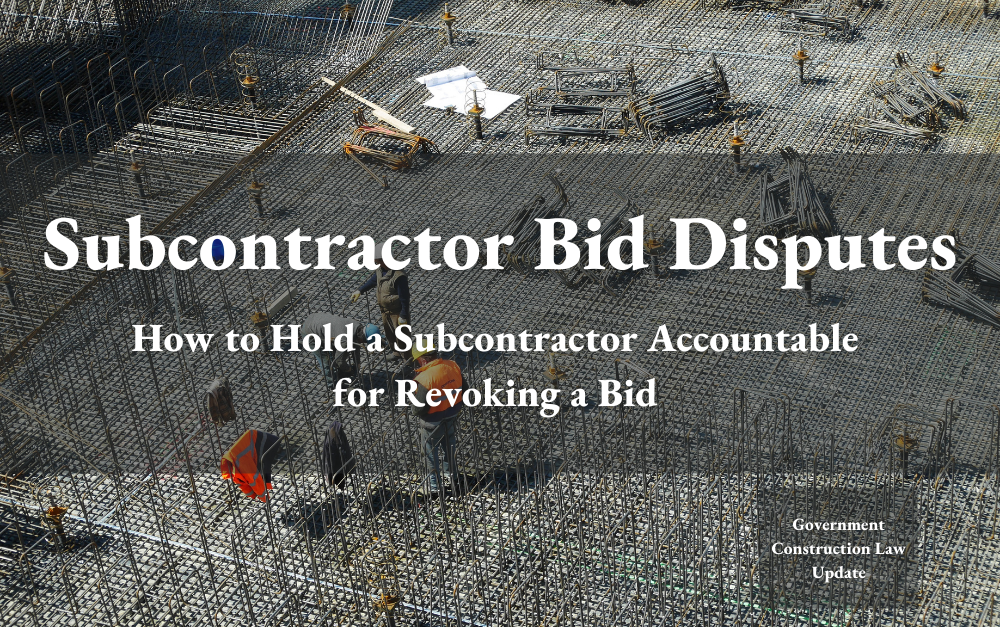 Subcontractor Bid Disputes