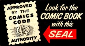 A black and white stamp with an "A" design that signifies approval by the Comics Code Authority.