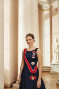 Picture of Princess Ingrid Alexandra wearing a ballgown and tiara.