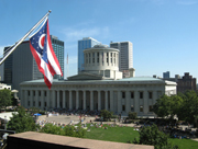 Statehouse-with-Ohio-flag