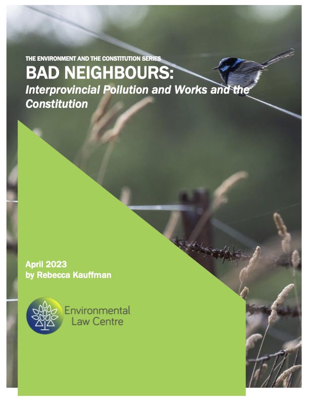 Bad Neighbours: Interprovincial Pollution and Works in the Constitution