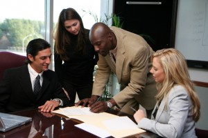 Business with intern
