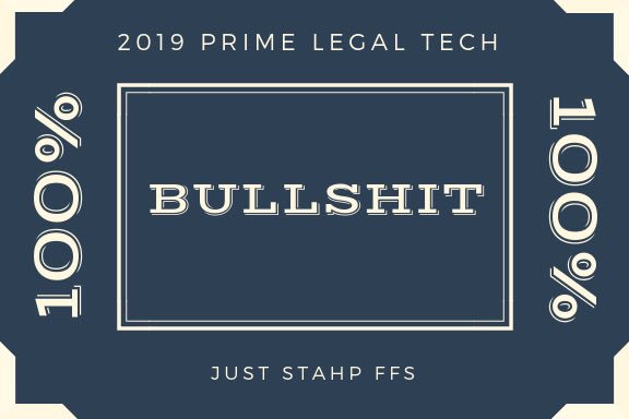 Legal Tech 100 per cent BS Logo