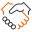 icon-orange and black hands clasped