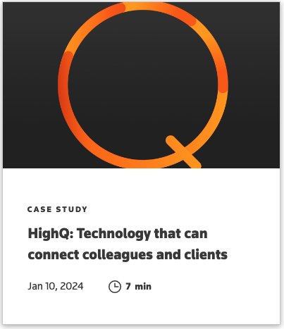 Case study thumbnail &mdash; Technology that can connect colleagues and clients