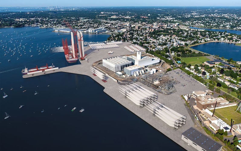 A rendering of the Salem Wind Port