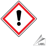 GHS Exclamation Mark Label for HazCom Standard