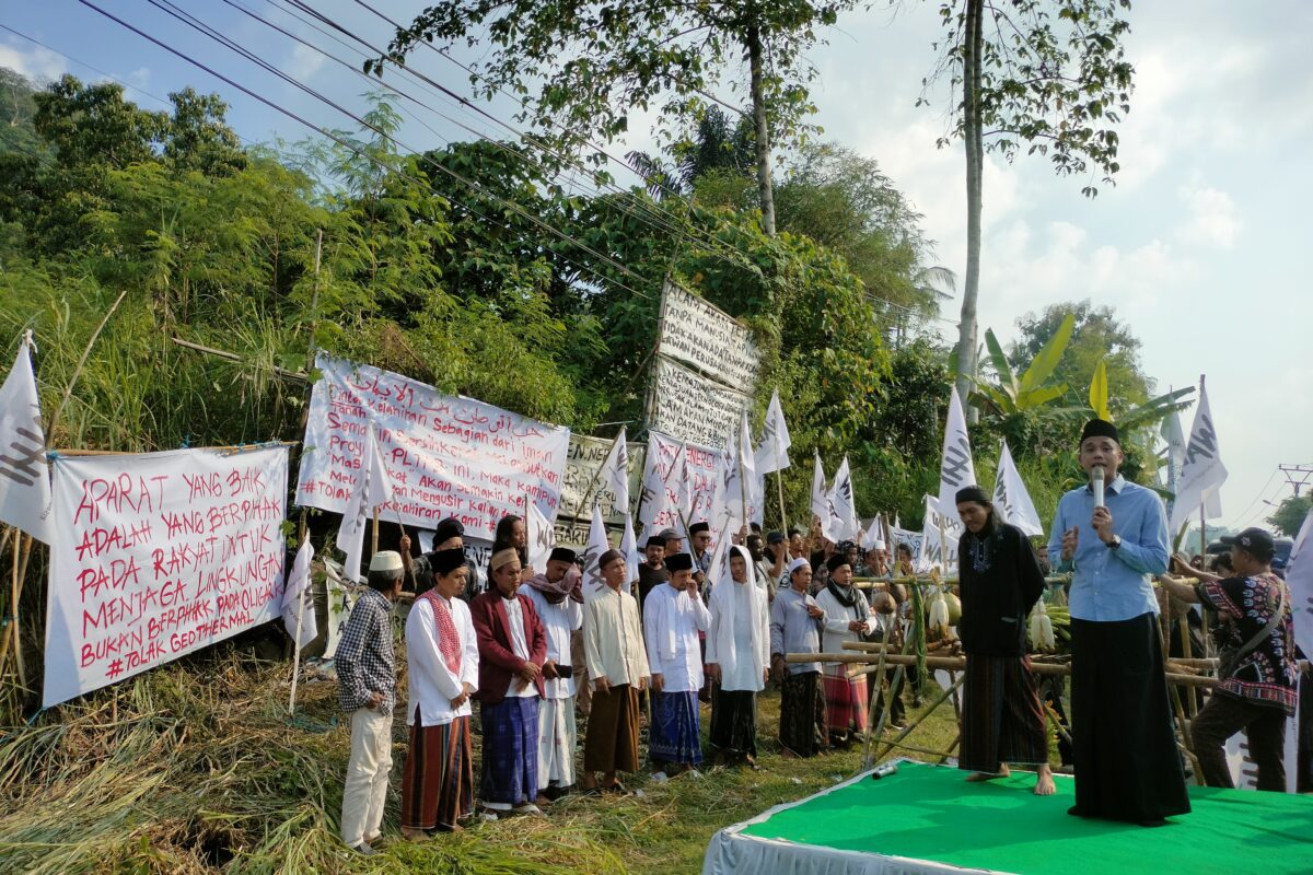 The Padarincang community rejecting the geothermal project. They are worried that it will have a negative impact on their lives in the future.