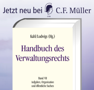 Das Bild zeigt Band 7 - Handbuch des Verwaltungsrechts. Dar&uuml;ber steht: "Jetzt neu bei C.F. M&uuml;ller"