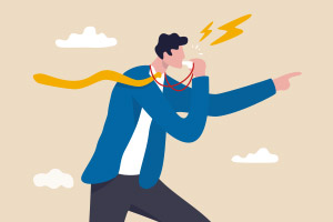 Man whistleblowing