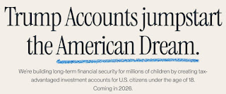 Clip from Trump Account website